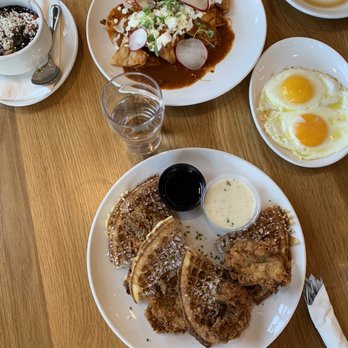 Poached Kitchen - Chilaquiles and the Chicken and Waffles - Breakfast & Brunch Near Me - Irvine, California Poached Kitchen - Chilaquiles and the Chicken and Waffles - Breakfast & Brunch Near Me - Irvine, California