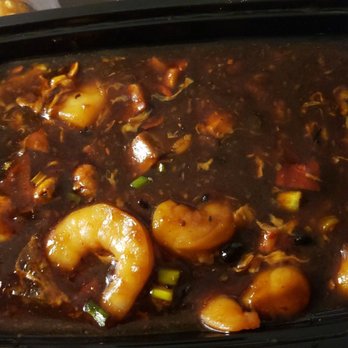Yin & Yang's Carry Out Restaurant - A brown lobster sauce???? And some chunks of mystery meat in with shrimp (not ordered). - Chinese Near Me - Algonquin, Illinois Yin & Yang's Carry Out Restaurant - A brown lobster sauce???? And some chunks of mystery meat in with shrimp (not ordered). - Chinese Near Me - Algonquin, Illinois