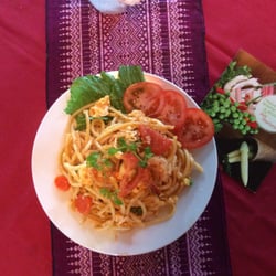 Das Thailändisch-deutsches Bistro - gebratene Maggaroni nach Thai Art