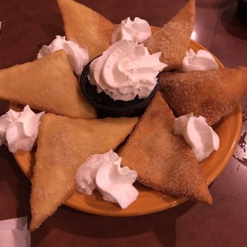 Margarita's - Sopillas. Cinnamon sugar, whipped cream toppings. They are like soft lil pillows of sweet dough. - Mexican Near Me - Green Bay, Wisconsin
