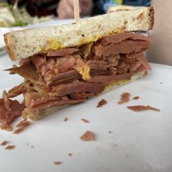 Montreal smoked meat sandwich