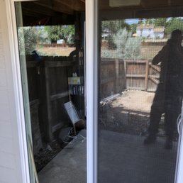 Sliding patio door.