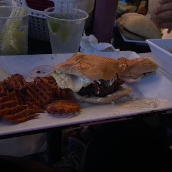 Boardriders - Congo burger/ sweet potato fries ! Amazing! - Caribbean Near Me - Luquillo, Puerto Rico
