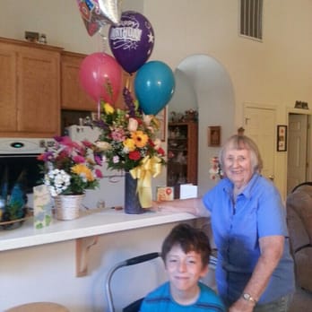 Blue Floral - My mom loved the flowers for her 81st birthday. - Florists Near Me - Patterson, California