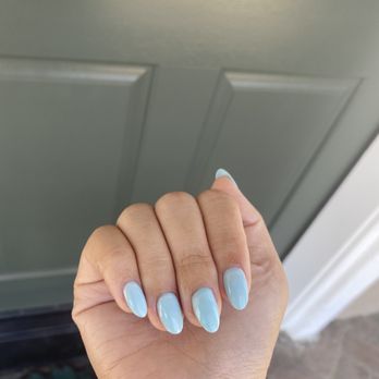 Nailogy Lab - Almond shape Gel-x manicure in shade "it's a boy!" - Nail Salons Near Me - Placentia, California Nailogy Lab - Almond shape Gel-x manicure in shade "it's a boy!" - Nail Salons Near Me - Placentia, California