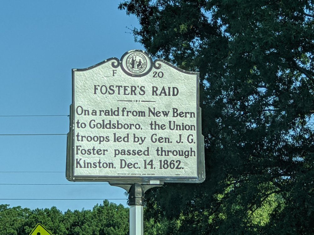 FOSTER’S RAID HISTORICAL MARKER US258 & US70, Kinston, North