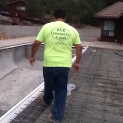 Ace Concrete & Sons - ACE's son Jesse checking on his work