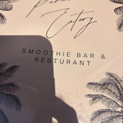 Paradise Eatery - Incorrectly spelt "restaurant"