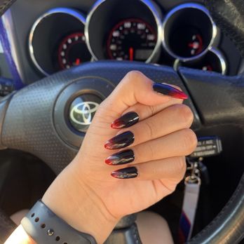 Jenny’s Nail Studio - Black and red ombré, gel nails. - Nail Salons Near Me - North Hollywood, California Jenny’s Nail Studio - Black and red ombré, gel nails. - Nail Salons Near Me - North Hollywood, California