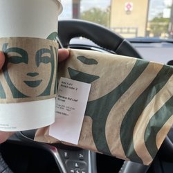 Starbucks - Banana nut loaf for Mom and chai tea latte for me-both warm. Toasty Tuesday, everyone!