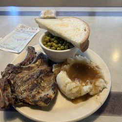 Schulz's Restaurant - Double chop dinner plate.