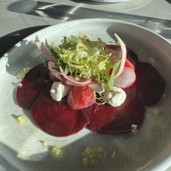 FAIRVIEW BAR AND RESTAURANT - Beet rhubarb salad - Modern European Near Me - Lake Louise, Alberta FAIRVIEW BAR AND RESTAURANT - Beet rhubarb salad - Modern European Near Me - Lake Louise, Alberta