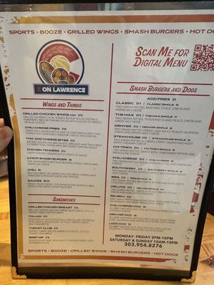 Menu photo 2 5 On Lawrence Denver, CO