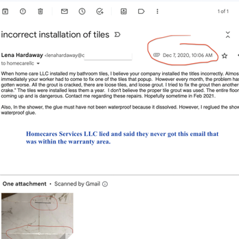 Home Care Service - Homecare Services lied and said they did not received the email before warranty ran out - General Contractors Near Me - Bloomfield, Connecticut