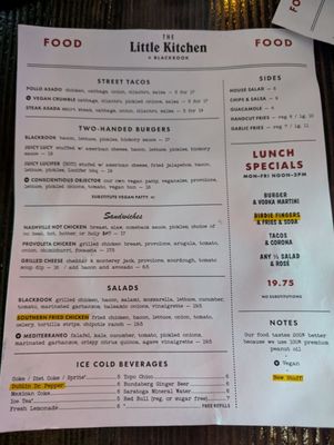 Menu photo 2 Blackbook Palm Springs, CA
