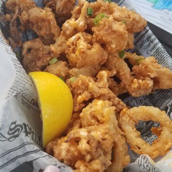 Hooked - Calamari crispy and good. Has same remoulade sauce as boom boom shrimp - Seafood Near Me - Ocean City, Maryland Hooked - Calamari crispy and good. Has same remoulade sauce as boom boom shrimp - Seafood Near Me - Ocean City, Maryland