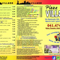 Pizza Village - Menù fronte