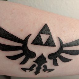 Black Hylian Seal tattoo from the Legend of Zelda, Black Hylian Seal tattoo from the Legend of Zelda,