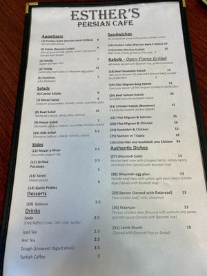Menu photo 1 Esther’s Persian Cafe Bridgeton, MO