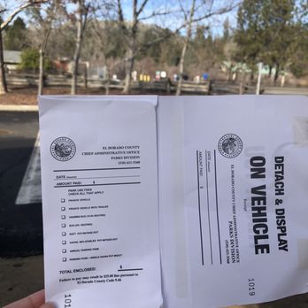 Henningsen Lotus Park - Parking pay envelop. $10 day fee. $25 fine if you don't pay. - Parks Near Me - Lotus, California