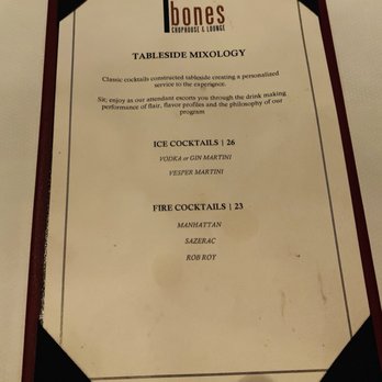 T-Bones - Ice and fire cocktails - Steakhouses Near Me - Las Vegas, Nevada