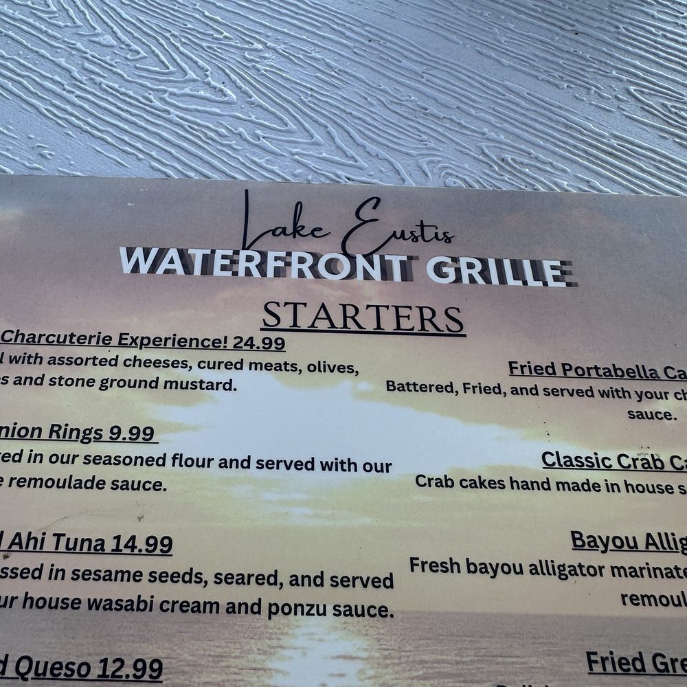 Lake Eustis Waterfront Grille - Menu - Seafood Near Me - Eustis, Florida