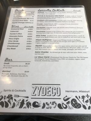 Menu photo 6 Zydeco Hermann, MO