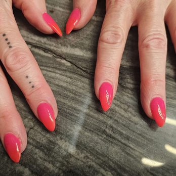Purity Nails And Spa - Sunset nails with palm tree accent nails. - Waxing Near Me - Tulsa, Oklahoma Purity Nails And Spa - Sunset nails with palm tree accent nails. - Waxing Near Me - Tulsa, Oklahoma