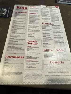 Menu photo 2 Rojo Mexican Grill St. Louis Park, MN
