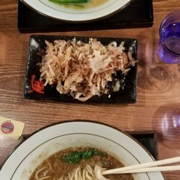 vegetable ramen, takoyaki, and black ramen vegetable ramen, takoyaki, and black ramen