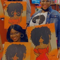 Our 'Curvy Confidence' painting.