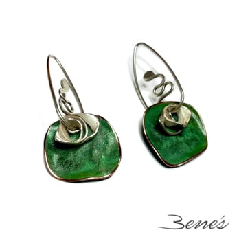 Benes - Silver Roses & Patinated Bronze Earrings. - Jewelry Near Me - Barcelona, B Benes - Silver Roses & Patinated Bronze Earrings. - Jewelry Near Me - Barcelona, B