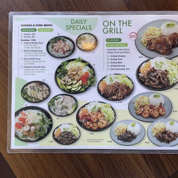 Pho - Back of menu with rice plates - Vietnamese Near Me - San Rafael, California Pho - Back of menu with rice plates - Vietnamese Near Me - San Rafael, California