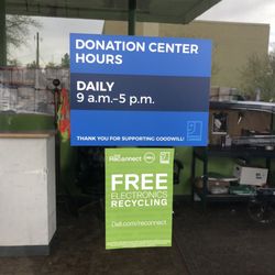 Goodwill Donation Center - This donation center is open 9a-5p.