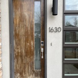 Priceless Maintenance - Before and after photos of weathered doors I refinished