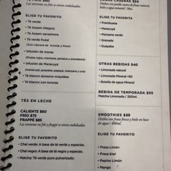 Tierra Libre - Menu