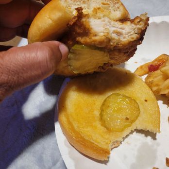 Chick-fil-A - The inside of a Chick-fil-A sandwich. Yummy - Fast Food Near Me - Oceanside, California Chick-fil-A - The inside of a Chick-fil-A sandwich. Yummy - Fast Food Near Me - Oceanside, California