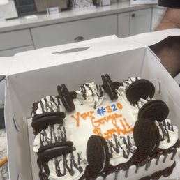 Earned (Baskin Robbins bc best team deserves best ice cream cake.) Earned (Baskin Robbins bc best team deserves best ice cream cake.)