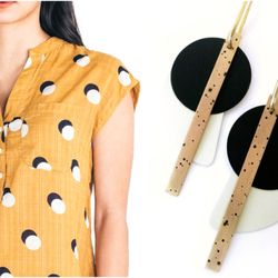 Maya - Bridge &b Burn blouse paired with Sibilia earrings.