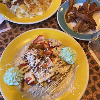 Saddle Brook Diner - Funfetti pancakes, corned beef hash with eggs and home fries and bacon - Diners Near Me - Saddle Brook, New Jersey Saddle Brook Diner - Funfetti pancakes, corned beef hash with eggs and home fries and bacon - Diners Near Me - Saddle Brook, New Jersey