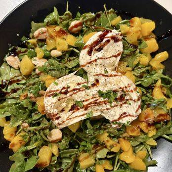 Cellar 36 - Peach Burrata Salad with excessive dressing - Italian Near Me - Littleton, Colorado