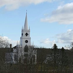 The Talbot House Inn - East Machias Congregational Church from our property