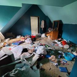 Hudson Hauling - Upstairs bedroom before cleanout