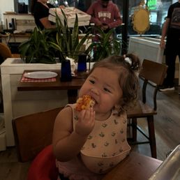 Baby's first pizza!