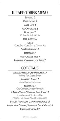 Menu photo 1 IL Tappo Honolulu, HI