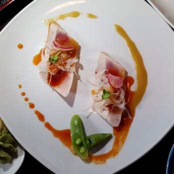 Sapporo Kitchen - Tuna Carpaccio (complimentary dish, regular order is 8pc I believe but don't take my word for it.) ($13) - Japanese Near Me - Surrey, British Columbia Sapporo Kitchen - Tuna Carpaccio (complimentary dish, regular order is 8pc I believe but don't take my word for it.) ($13) - Japanese Near Me - Surrey, British Columbia