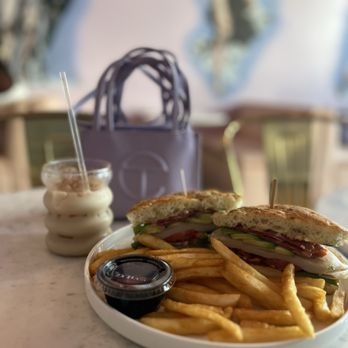 Cafe Italia - Turkey BLTA and iced chai latte - Cafes Near Me - Providence, Rhode Island