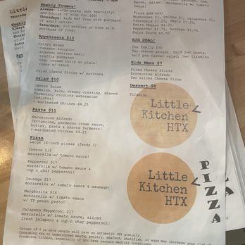 Little Kitchen HTX - Pizza night menu as of 12/19/25 - Breakfast & Brunch Near Me - Jersey Village, Texas Little Kitchen HTX - Pizza night menu as of 12/19/25 - Breakfast & Brunch Near Me - Jersey Village, Texas