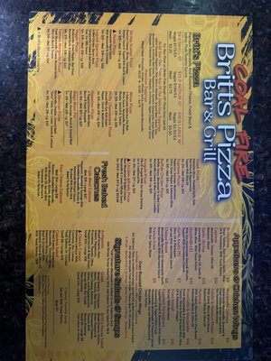 Menu photo 1 Britt's Coal Fire Pizza Treasure Island, FL Menu photo 1 Britt's Coal Fire Pizza Treasure Island, FL