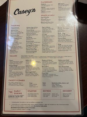 Menu photo 2 Casey's Public House Newtown Square, PA